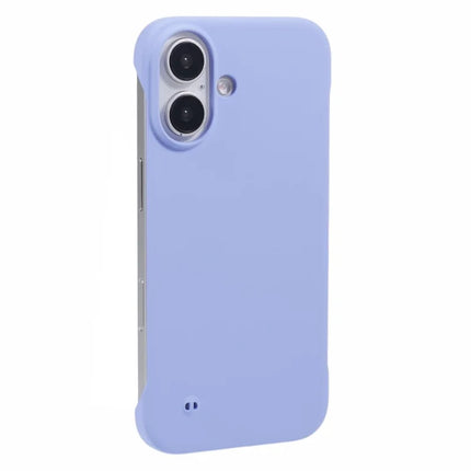 For iPhone 16 Case Hard PC Skin-Touch Phone Cover Frameless Breathable Cooling - Light Purple