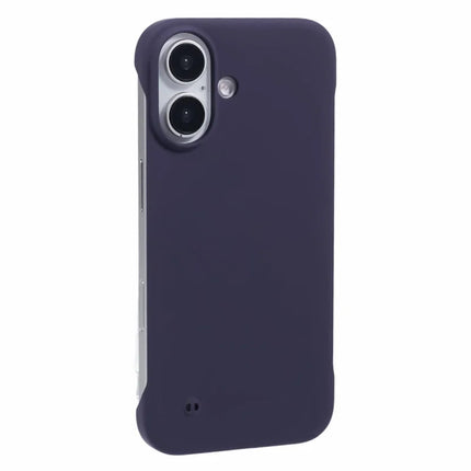 For iPhone 16 Case Hard PC Skin-Touch Phone Cover Frameless Breathable Cooling - Dark Purple