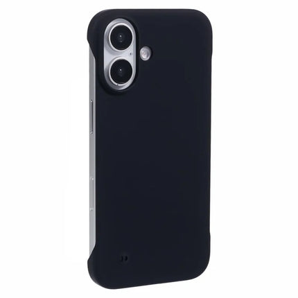 For iPhone 16 Case Hard PC Skin-Touch Phone Cover Frameless Breathable Cooling - Black