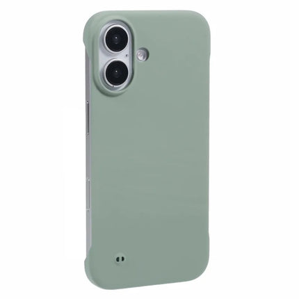 For iPhone 16 Case Hard PC Skin-Touch Phone Cover Frameless Breathable Cooling - Matcha Green