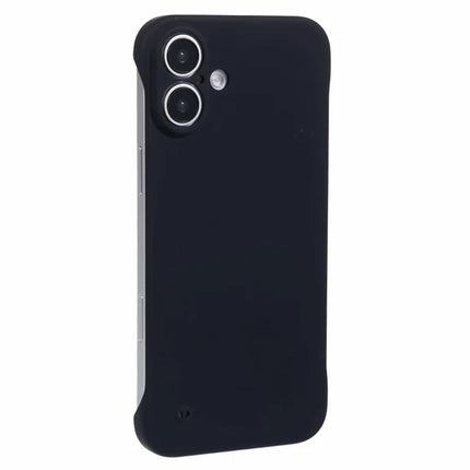 For iPhone 16 Plus Frameless Case Hard PC Slim Minimalist Phone Cover Skin-Touch - Black