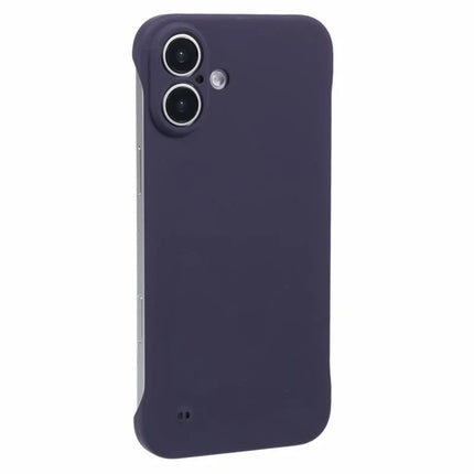 For iPhone 16 Plus Frameless Case Hard PC Slim Minimalist Phone Cover Skin-Touch - Dark Purple