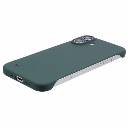 For iPhone 16 Plus Frameless Case Hard PC Slim Minimalist Phone Cover Skin-Touch