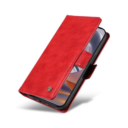 YIKATU YK-007 For Motorola Moto G55 5G Case Side Buckle PU Leather Phone Cover Litchi Texture