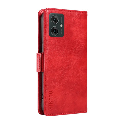 YIKATU YK-007 For Motorola Moto G55 5G Case Side Buckle PU Leather Phone Cover Litchi Texture