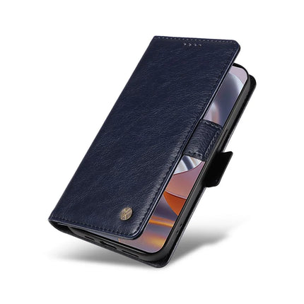 YIKATU YK-007 For Motorola Moto G55 5G Case Side Buckle PU Leather Phone Cover Litchi Texture
