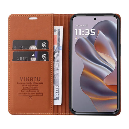 YIKATU YK-001 For Motorola Moto G55 5G Case Stand Leather Phone Cover Strong Magnetic Closure