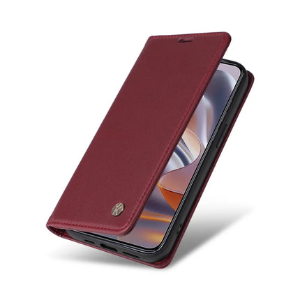 YIKATU YK-001 For Motorola Moto G55 5G Case Stand Leather Phone Cover Strong Magnetic Closure