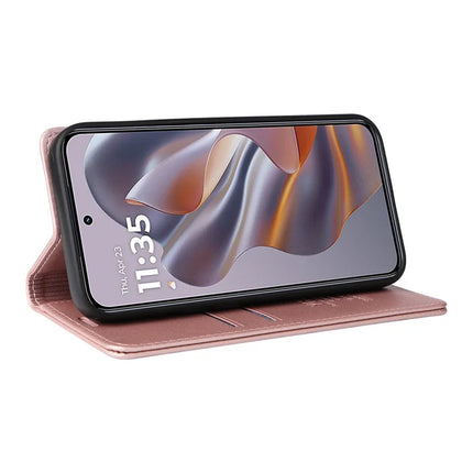 YIKATU YK-001 For Motorola Moto G55 5G Case Stand Leather Phone Cover Strong Magnetic Closure