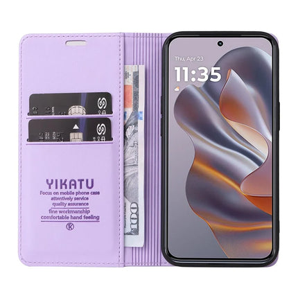 YIKATU YK-001 For Motorola Moto G55 5G Case Stand Leather Phone Cover Strong Magnetic Closure
