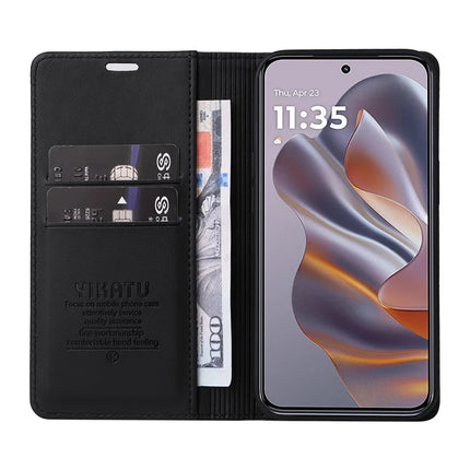 YIKATU YK-001 For Motorola Moto G55 5G Case Stand Leather Phone Cover Strong Magnetic Closure