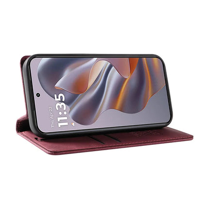 YIKATU YK-004 For Motorola Moto G55 5G Case Leather Skin-Touch Phone Cover Magnetic Auto-Absorbed