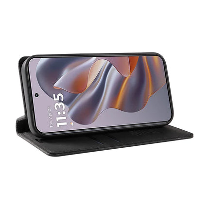 YIKATU YK-004 For Motorola Moto G55 5G Case Leather Skin-Touch Phone Cover Magnetic Auto-Absorbed