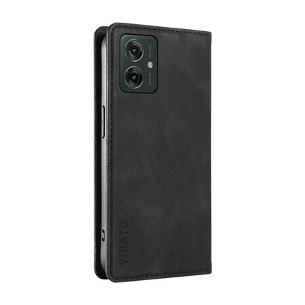 YIKATU YK-004 For Motorola Moto G55 5G Case Leather Skin-Touch Phone Cover Magnetic Auto-Absorbed