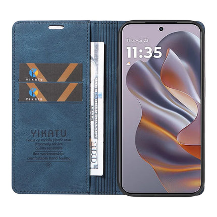 YIKATU YK-004 For Motorola Moto G55 5G Case Leather Skin-Touch Phone Cover Magnetic Auto-Absorbed