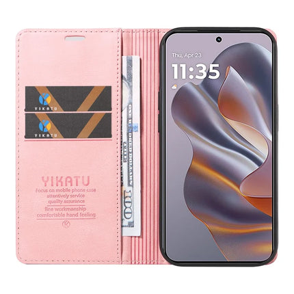 YIKATU YK-004 For Motorola Moto G55 5G Case Leather Skin-Touch Phone Cover Magnetic Auto-Absorbed