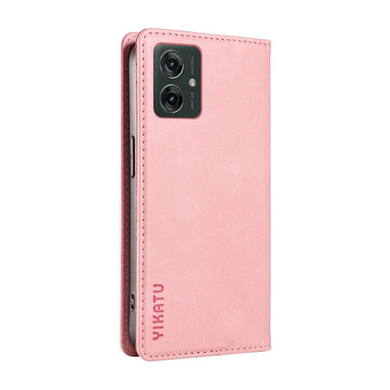 YIKATU YK-004 For Motorola Moto G55 5G Case Leather Skin-Touch Phone Cover Magnetic Auto-Absorbed