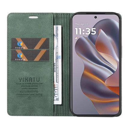 YIKATU YK-004 For Motorola Moto G55 5G Case Leather Skin-Touch Phone Cover Magnetic Auto-Absorbed