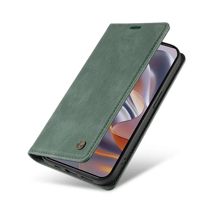 YIKATU YK-004 For Motorola Moto G55 5G Case Leather Skin-Touch Phone Cover Magnetic Auto-Absorbed