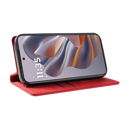 YIKATU YK-004 For Motorola Moto G55 5G Case Leather Skin-Touch Phone Cover Magnetic Auto-Absorbed
