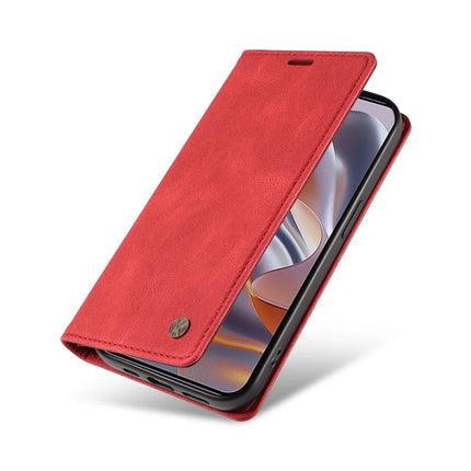 YIKATU YK-004 For Motorola Moto G55 5G Case Leather Skin-Touch Phone Cover Magnetic Auto-Absorbed
