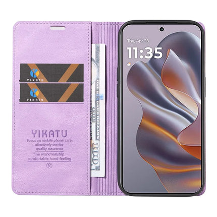 YIKATU YK-004 For Motorola Moto G55 5G Case Leather Skin-Touch Phone Cover Magnetic Auto-Absorbed