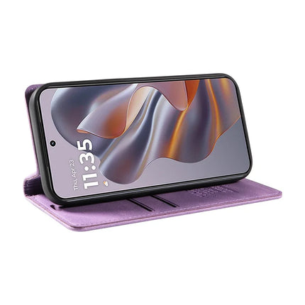YIKATU YK-004 For Motorola Moto G55 5G Case Leather Skin-Touch Phone Cover Magnetic Auto-Absorbed