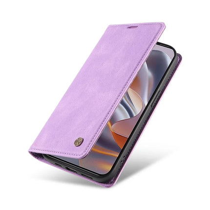 YIKATU YK-004 For Motorola Moto G55 5G Case Leather Skin-Touch Phone Cover Magnetic Auto-Absorbed