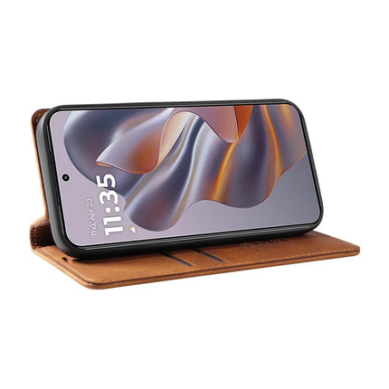 YIKATU YK-004 For Motorola Moto G55 5G Case Leather Skin-Touch Phone Cover Magnetic Auto-Absorbed