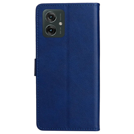 For Motorola Moto G55 5G Case Solid Color Leather Mobile Cover Wallet Stand with Strap