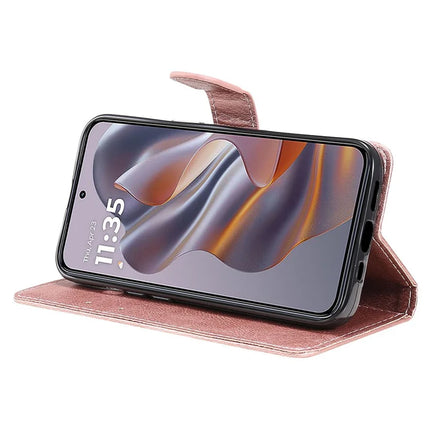 For Motorola Moto G55 5G Case Solid Color Leather Mobile Cover Wallet Stand with Strap