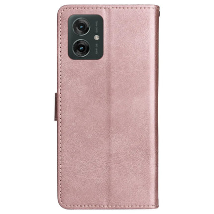 For Motorola Moto G55 5G Case Solid Color Leather Mobile Cover Wallet Stand with Strap