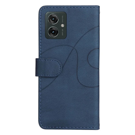 For Motorola Moto G55 5G Leather Case Wallet Stand Color Splicing Phone Cover