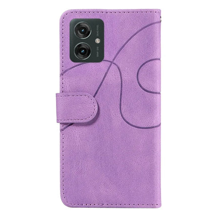 For Motorola Moto G55 5G Leather Case Wallet Stand Color Splicing Phone Cover