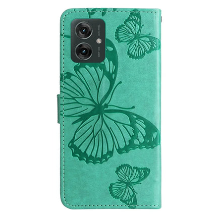 KT Imprinting Flower Series-2 For Motorola Moto G55 5G Case Butterfly Leather Phone Cover