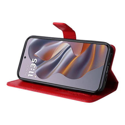KT Imprinting Flower Series-2 For Motorola Moto G55 5G Case Butterfly Leather Phone Cover