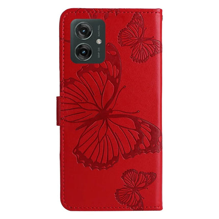 KT Imprinting Flower Series-2 For Motorola Moto G55 5G Case Butterfly Leather Phone Cover