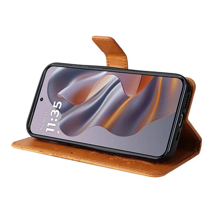 KT Imprinting Flower Series-2 For Motorola Moto G55 5G Case Butterfly Leather Phone Cover