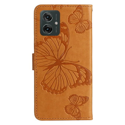 KT Imprinting Flower Series-2 For Motorola Moto G55 5G Case Butterfly Leather Phone Cover