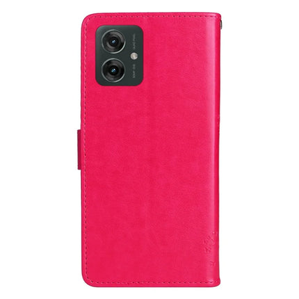 KT Imprinting Flower Series-3 For Motorola Moto G55 5G Case Cat Tree Pattern Flip Leather Phone Cover