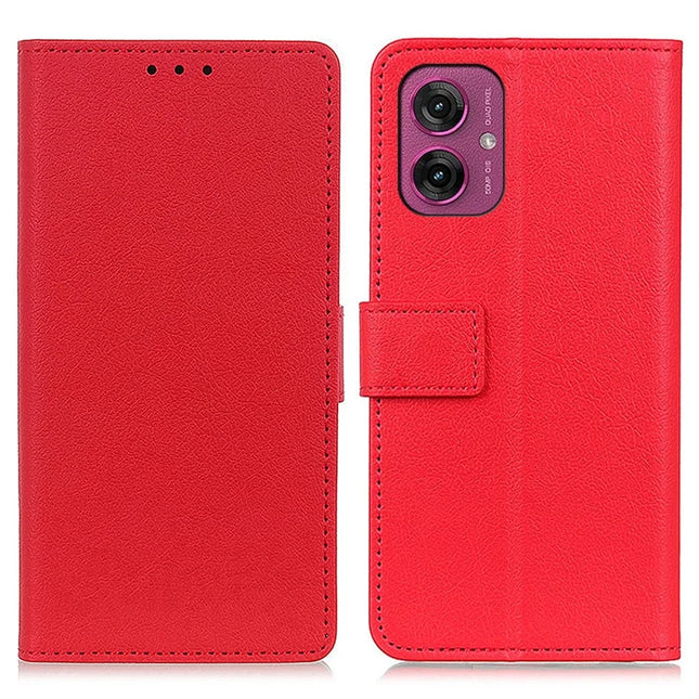 For Motorola Moto G55 5G Case PU Leather Stand Wallet Phone Cover - Red