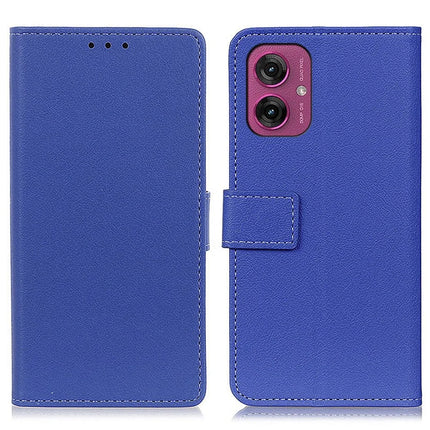 For Motorola Moto G55 5G Case PU Leather Stand Wallet Phone Cover - Blue