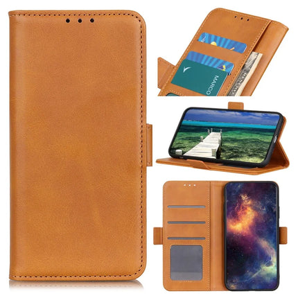For Motorola Moto G55 5G Case Stand Cowhide Texture PU Leather Phone Cover