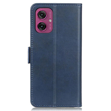 For Motorola Moto G55 5G Case Stand Cowhide Texture PU Leather Phone Cover