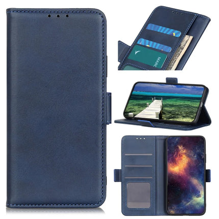 For Motorola Moto G55 5G Case Stand Cowhide Texture PU Leather Phone Cover