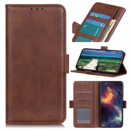 For Motorola Moto G55 5G Case Stand Cowhide Texture PU Leather Phone Cover