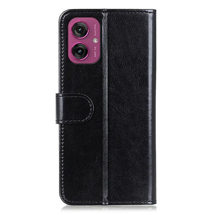 For Motorola Moto G55 5G Case Crazy Horse Texture PU Leather Phone Stand Cover