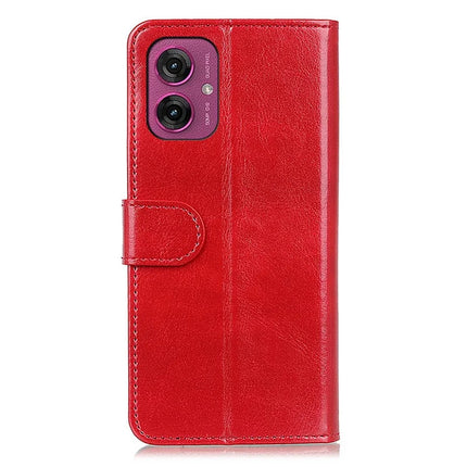 For Motorola Moto G55 5G Case Crazy Horse Texture PU Leather Phone Stand Cover