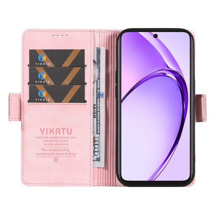 YIKATU YK-007 For Oppo A3x 4G / 5G (India) / A3 4G / 5G / A60 5G / A40 4G / A40M 4G Case Side Buckle PU Leather Phone Cover Litchi Texture