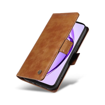YIKATU YK-007 For Oppo A3x 4G / 5G (India) / A3 4G / 5G / A60 5G / A40 4G / A40M 4G Case Side Buckle PU Leather Phone Cover Litchi Texture